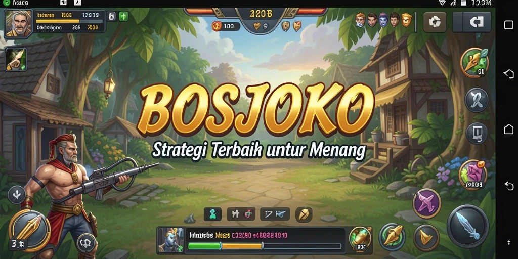 Tampilan gameplay BOSJOKO dengan strategi yang menarik.