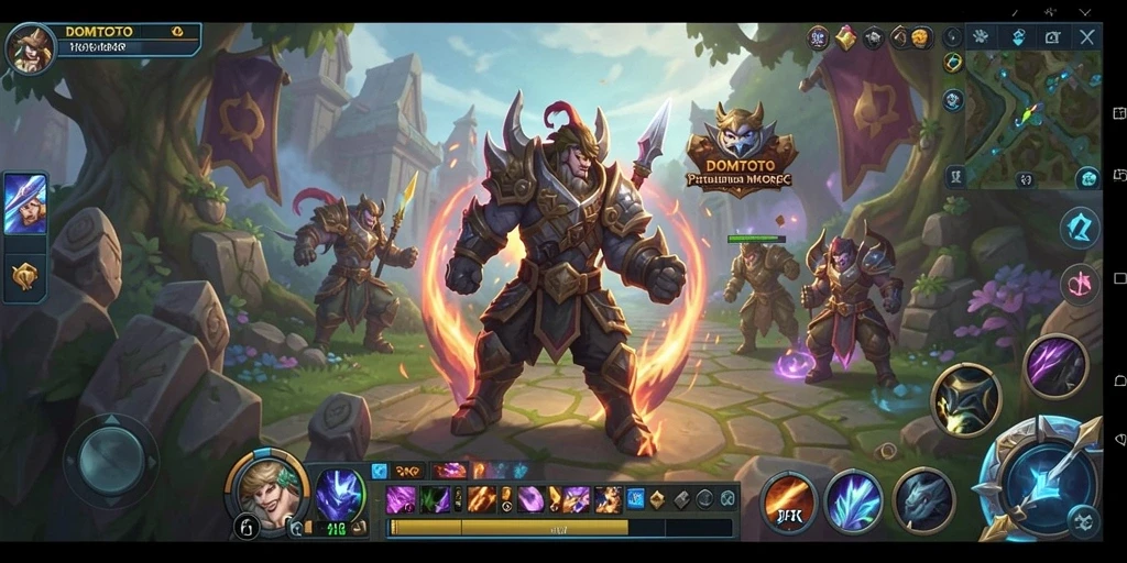 Tampilan gameplay <strong>DOMTOTO</strong> yang menakjubkan dengan aksi seru MMORPG.