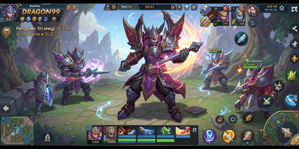Tampilan menarik dari gameplay SLG di DRAGON99.