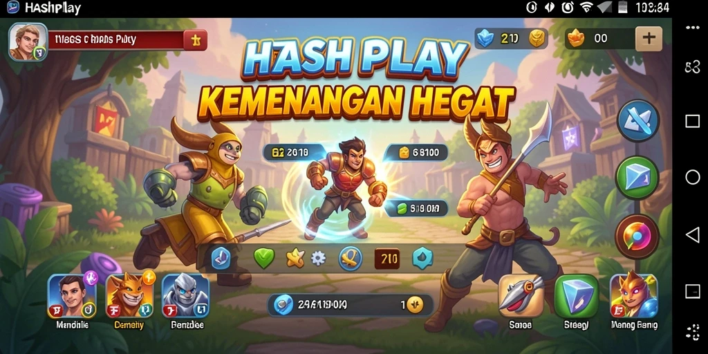 Tampilan gameplay HASHPLAY yang seru dan strategis.