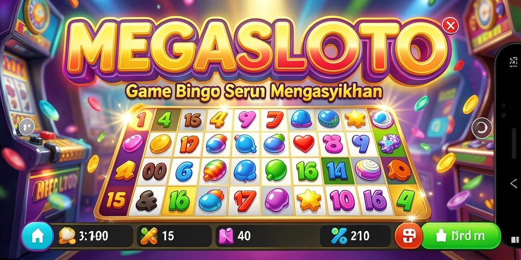 Tangkapan layar gameplay Bingo MEGASLOTO yang menampilkan kegembiraan pemain.