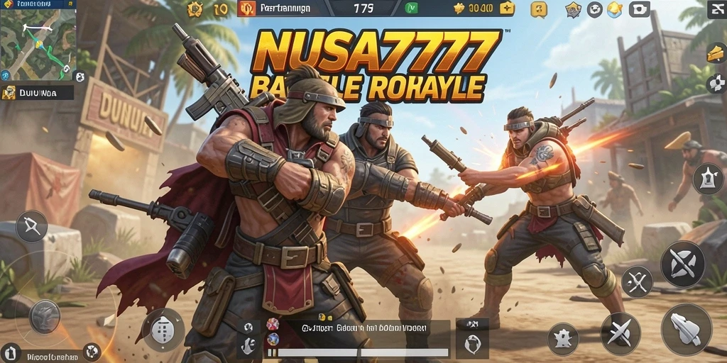 Tangkapan layar menunjukkan aksi seru di NUSA777 Battle Royale.