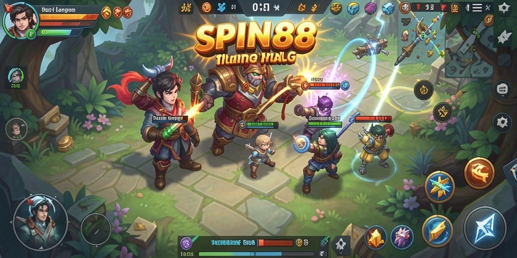 Screenshot gameplay SPIN88 menampilkan strategi dan aksi mendebarkan.