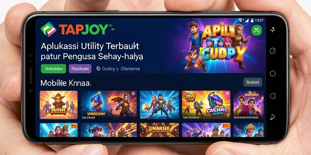 Tampilan antarmuka TAPJOY yang bersih dan mudah dinavigasi.