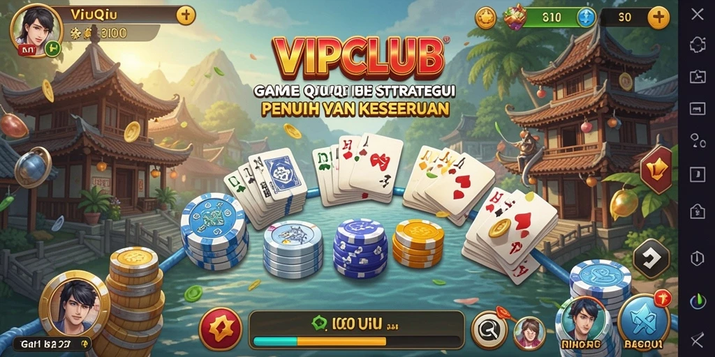 Gambaran gameplay seru dalam permainan QiuQiu.