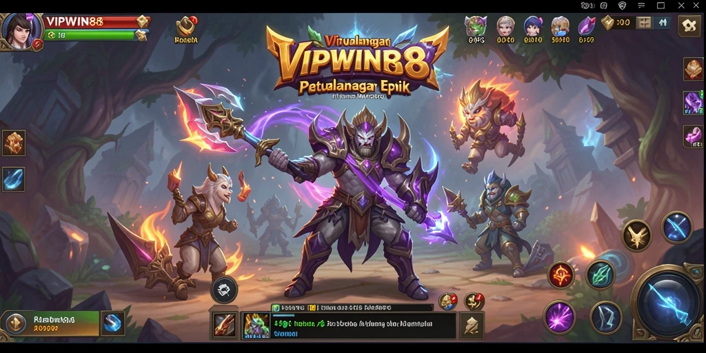 Tampilan gameplay <strong>VIPWIN88</strong> yang epik dan imersif di dunia MMORPG.